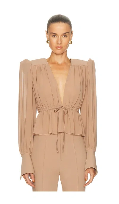 Camila Coelho Amada Top In Brown