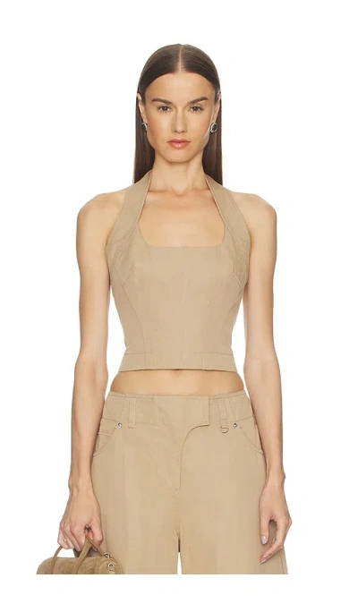 Camila Coelho Amaia Top In Brown