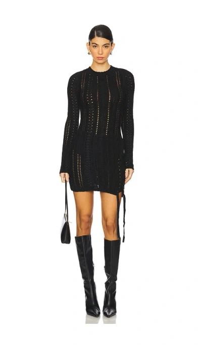 Camila Coelho Anira Cable Dress In Black