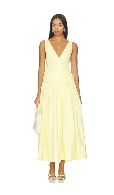 Camila Coelho Anita Midi Dress In Butter Yellow