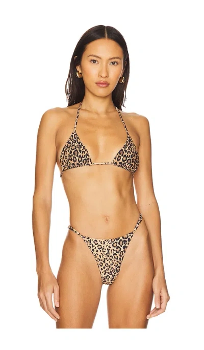 Camila Coelho Bruna Top In Brown Animal