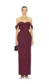 Camila Coelho Carina Maxi Dress In Burgundy
