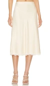 Camila Coelho Carmel Midi Skirt In Cream