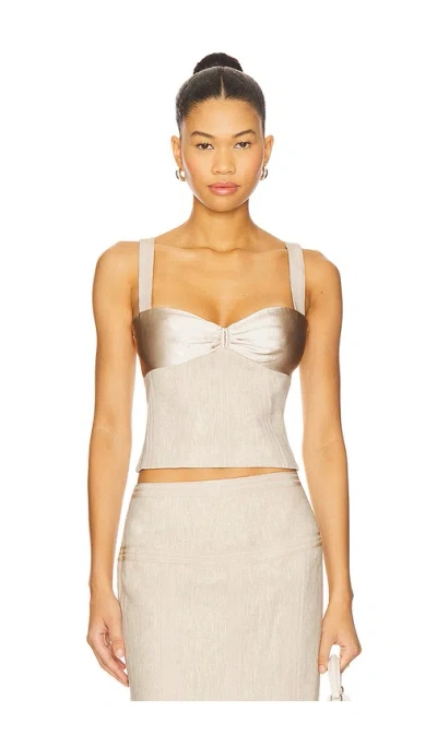 Camila Coelho Cassia Top In Neutral