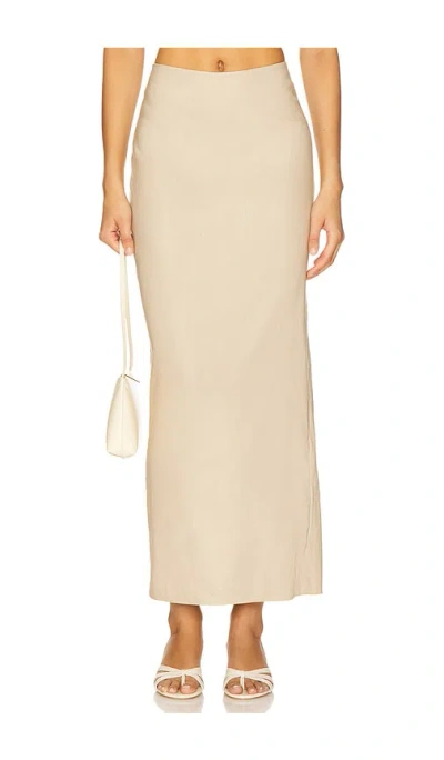 Camila Coelho Delanie Midi Skirt In Neutral