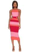 Camila Coelho Emlyn Stripe Knit Dress In Pink