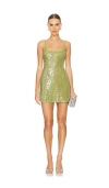 Camila Coelho Energia Sequin Mini Dress In Green