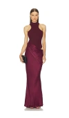 Camila Coelho Estrella Maxi Dress In Burgundy