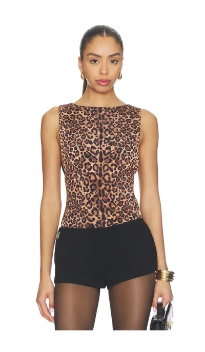 Camila Coelho Evita Bodysuit In Brown