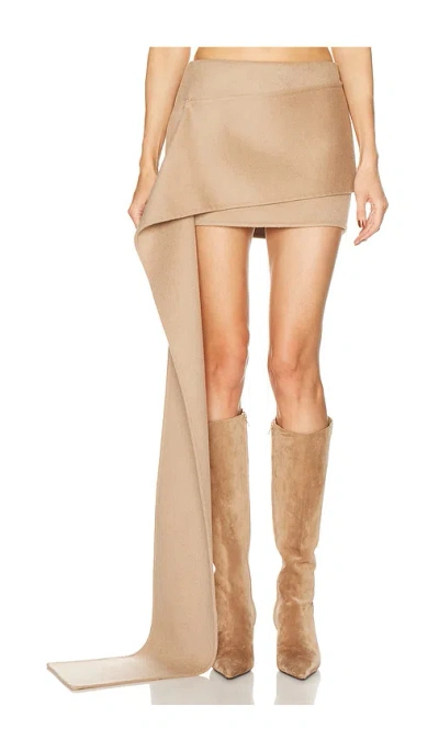 Camila Coelho Evita Mini Skirt In Brown