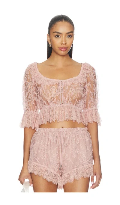 Camila Coelho Fiorella Top In Pink