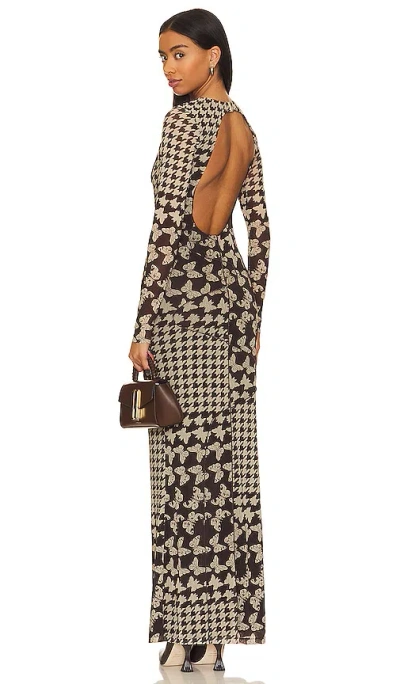 Camila Coelho Gilma Maxi Dress In Brown