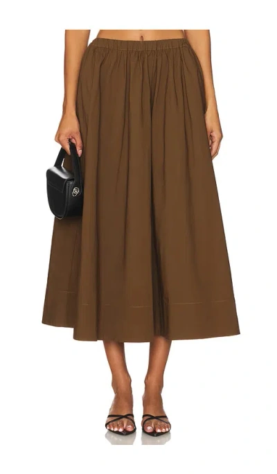 Camila Coelho Gurina Skirt In 다크 브라운