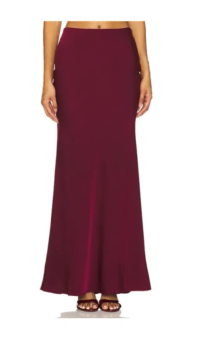 Camila Coelho Hera Maxi Skirt In Oxblood Red