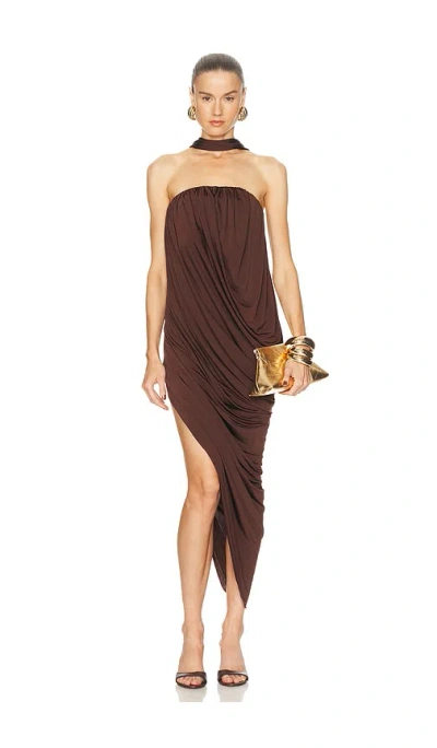 Camila Coelho Imarisa Midi Dress In Brown