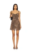 Camila Coelho Ines Mini Dress In Brown