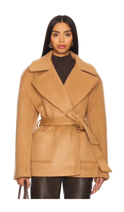 Camila Coelho Iris Coat In Camel