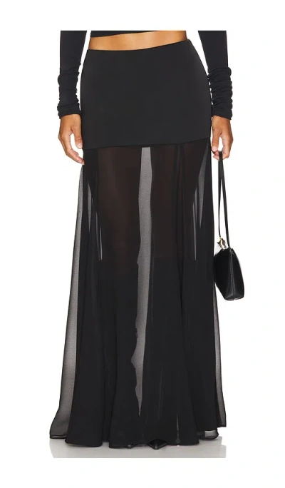 Camila Coelho Ivette Maxi Skirt In Black