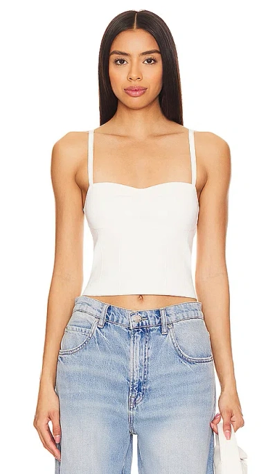 Camila Coelho Jade Knit Bustier In 象牙白