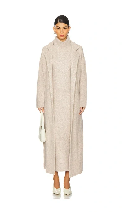 Camila Coelho Jona Maxi Sweater Coat In Beige