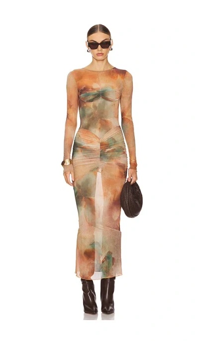 Camila Coelho Josephine Maxi Dress In Multi Abstract Flora