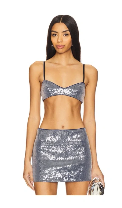 Camila Coelho Jovy Bralette In Midnight Blue