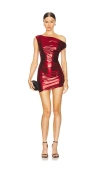 Camila Coelho Kendell Mini Dress In Dark Cherry Red