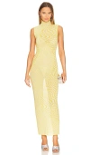 Camila Coelho Lagoon Maxi Dress In Yellow Gingham