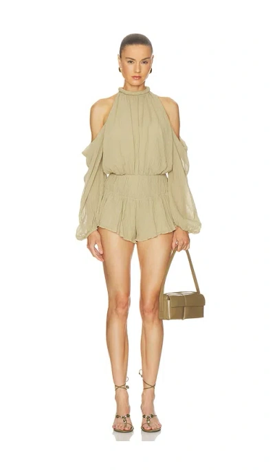 Camila Coelho Leora Romper In Metallic