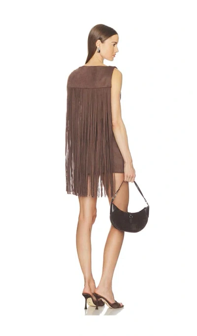 Camila Coelho Lera Mini Dress In Brown