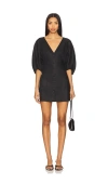 Camila Coelho Lino Mini Dress In Black
