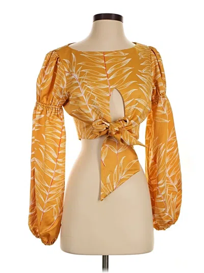 Pre-owned Camila Coelho Long Sleeve Blouse In Orange