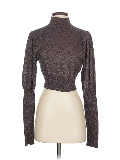 Pre-owned Camila Coelho Long Sleeve Top Brown Turtleneck Tops