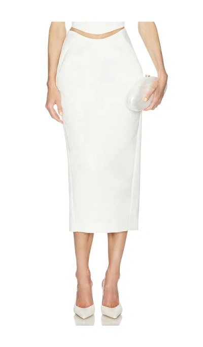 Camila Coelho Lotta Midi Skirt In White