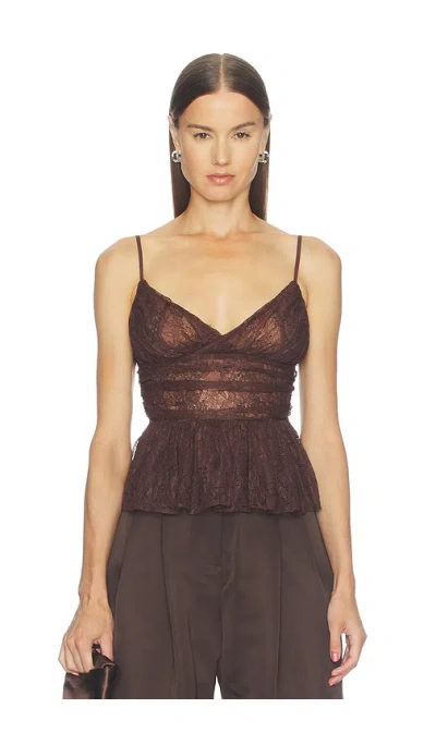 Camila Coelho Lotte Top In Brown