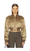 Camila Coelho Maiara Bomber Jacket In Brown