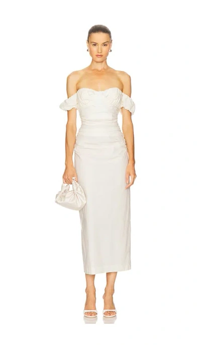 Camila Coelho Maisy Midi Dress In White