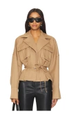 Camila Coelho Mari Jacket In Dark Taupe