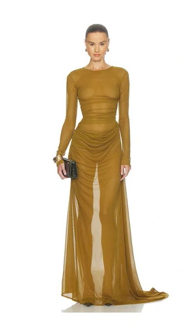 Camila Coelho Marisa Gown In Chartreuse