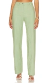 Camila Coelho Matilde Pant In Sage Green