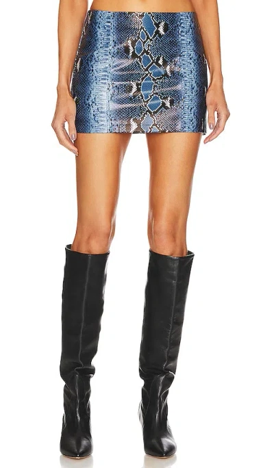 Camila Coelho Moreau Mini Skirt In Blue
