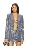 Camila Coelho Mori Blazer In Midnight Blue