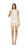 Camila Coelho Nevaeh Mini Knit Dress In Ivory