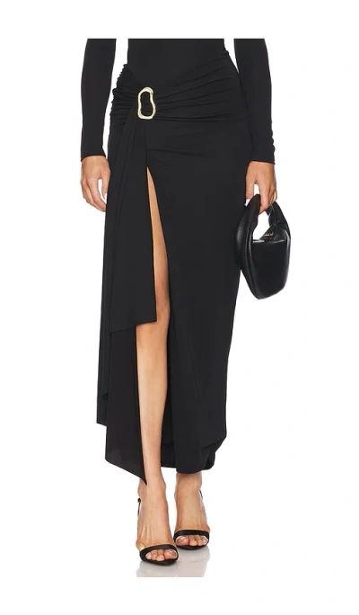 Camila Coelho Nia Maxi Skirt In Black