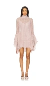 Camila Coelho Norma Mini Dress In 灰粉色