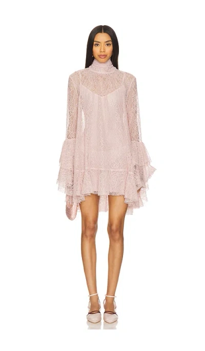 Camila Coelho Norma Mini Dress In 灰粉色