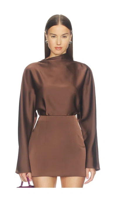 Camila Coelho Ondina Top In Brown