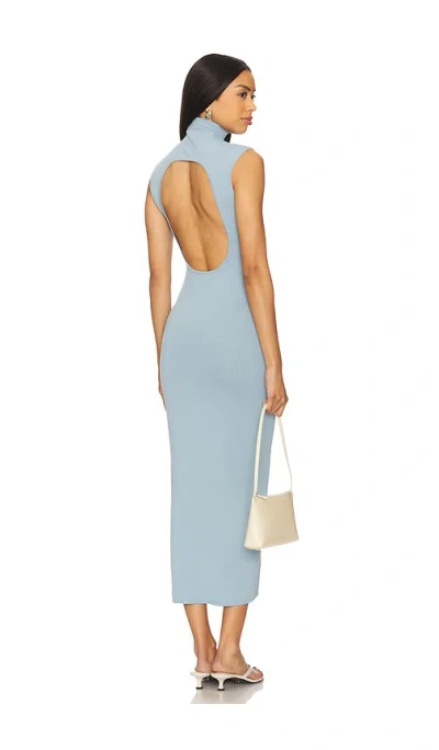 Camila Coelho Phoebe Midi Knit Dress In Blue