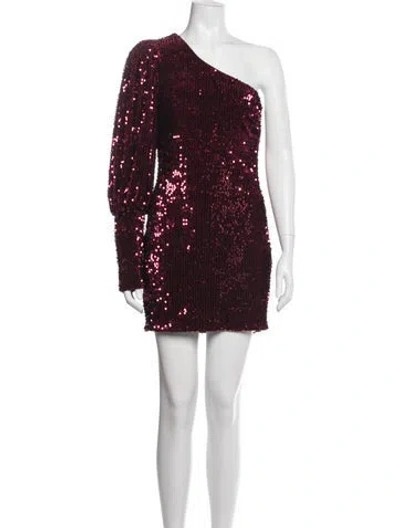 Pre-owned Camila Coelho Printed Mini Dress In Burgundy