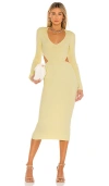 Camila Coelho Rosabella Midi Dress In Yellow
